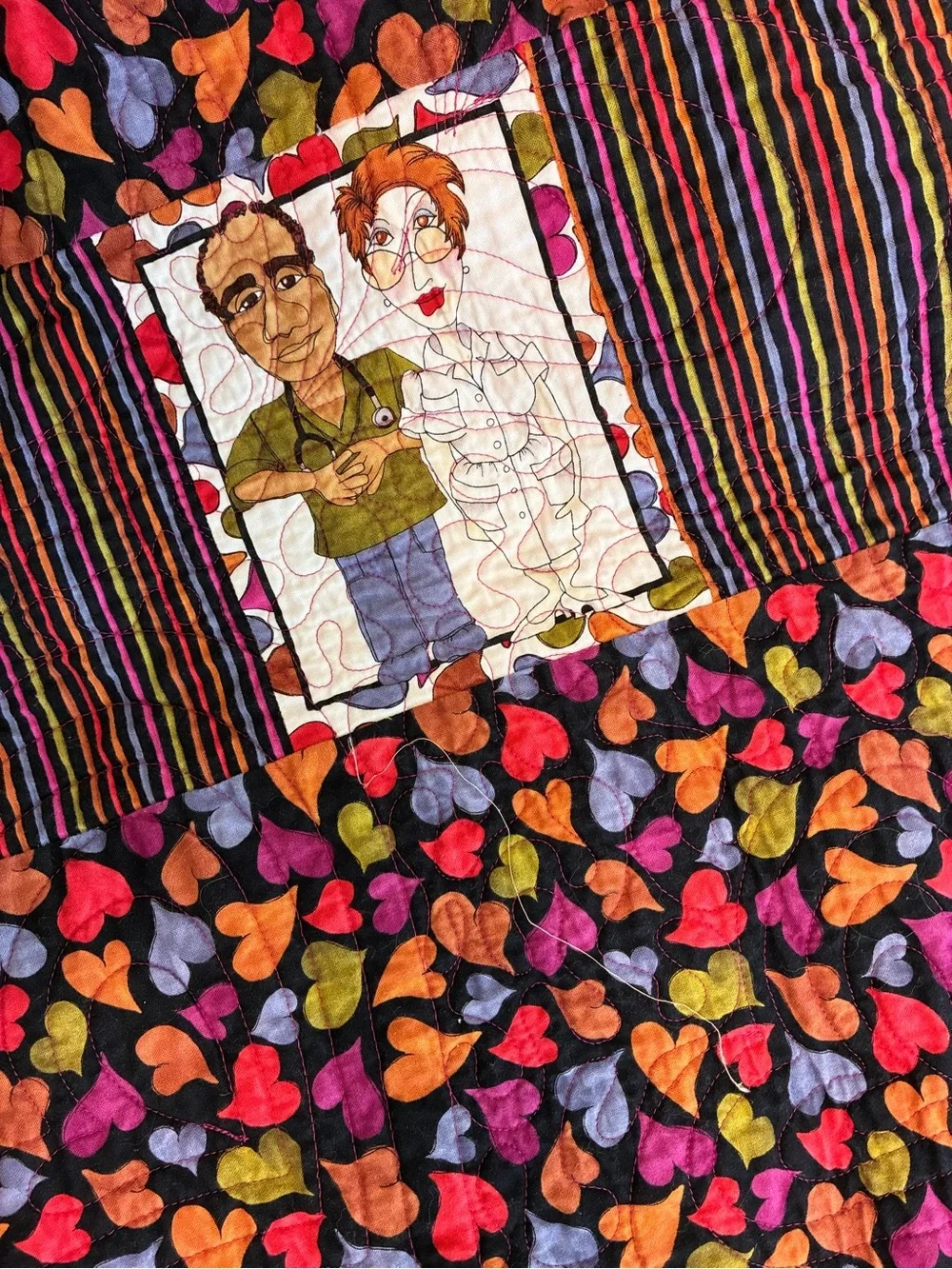Handmade Appliqués Patchwork Quilt